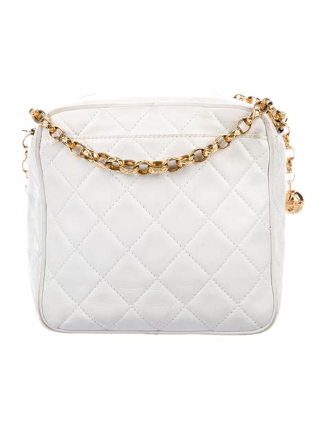 chanel white quilted purse|chanel quilted bucket bag.